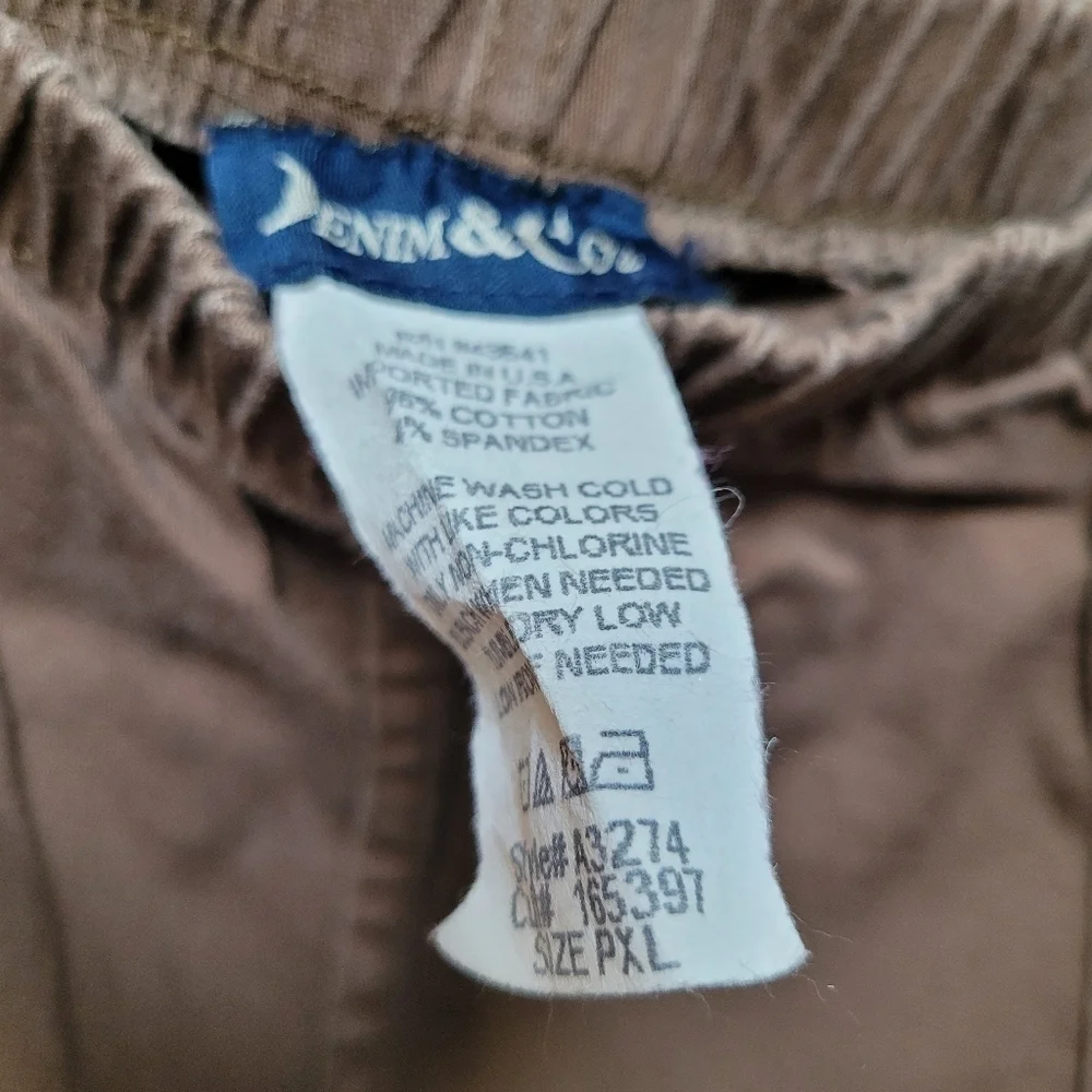Womens Chocolate Brown Stretch Denim Pants